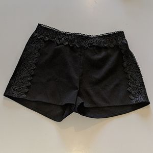High-Waisted Lace Shorts